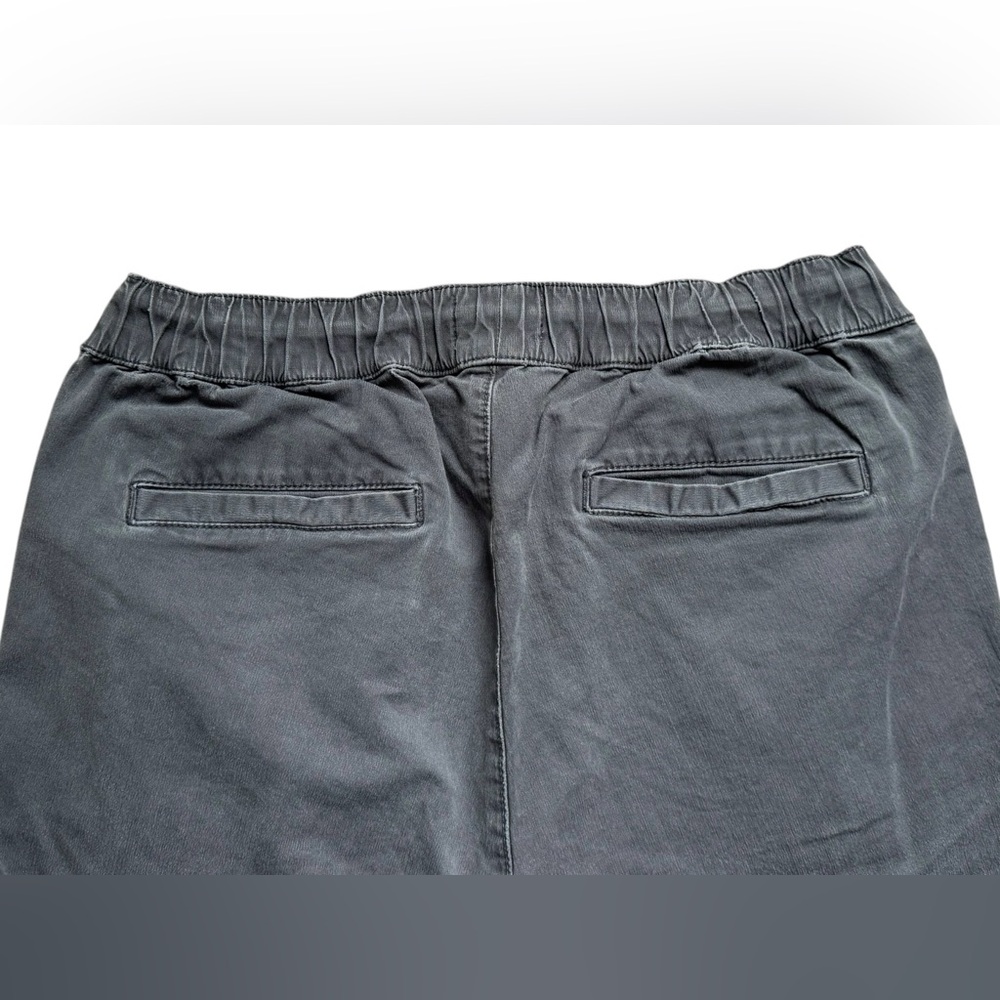 Pact Organic Cotton Canvas Slim Fit Pants Mens Large Storm Gray Elastic Waist - Picture 6 of 8